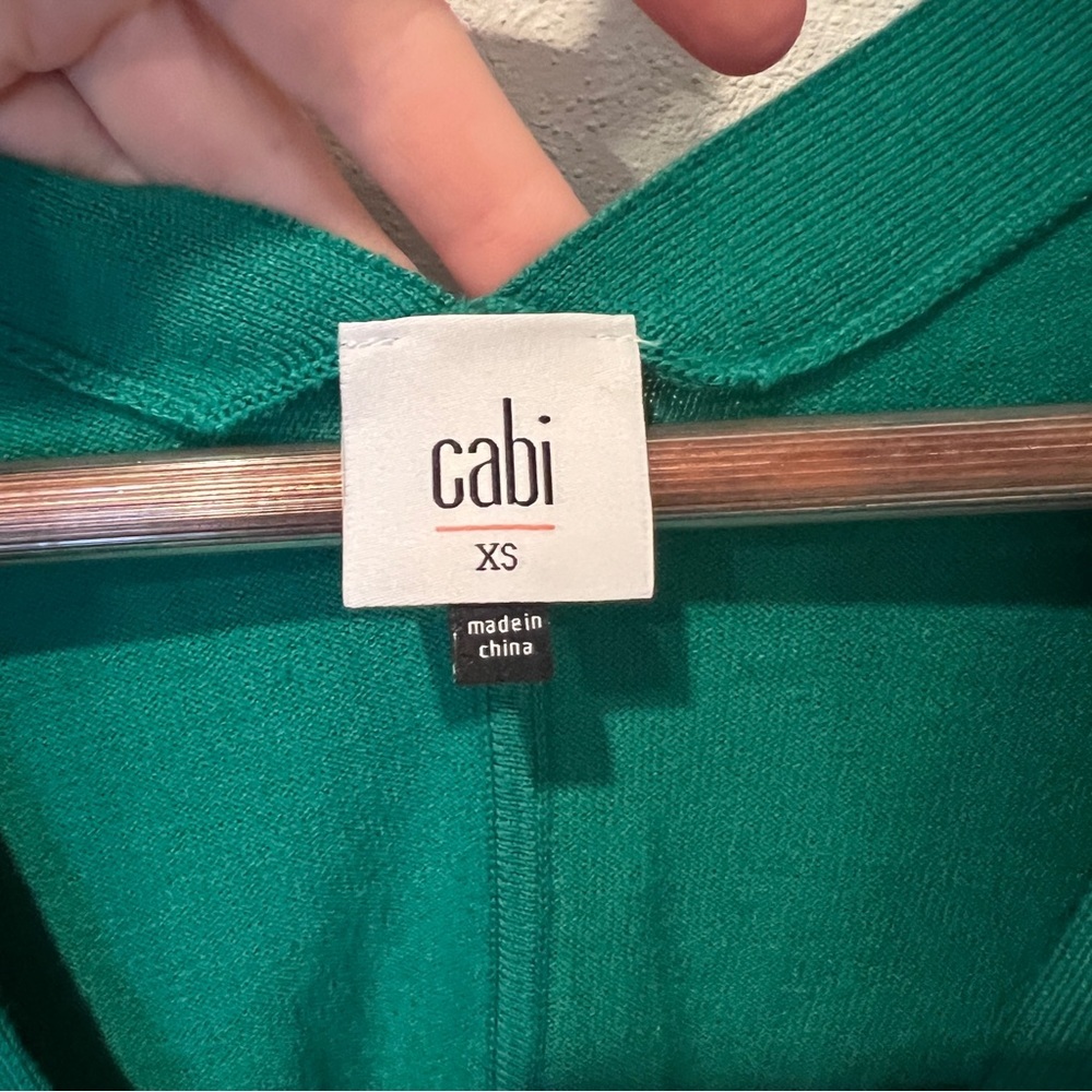 Cabi Banner Sweater Half Sleeve Double Zipper VNeck Knit Cardigan - Picture 8 of 13